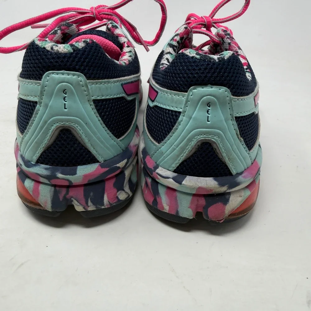 ASICS Gel-Frantic 7 Womens Running Shoes Navy Blue Pink T3A6Q Size 8.5